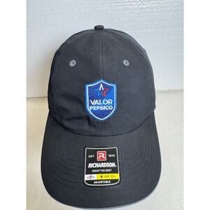 Valor PepsiCo Black  Cap Hat ‎ Adjustable Baseball Golf NWT